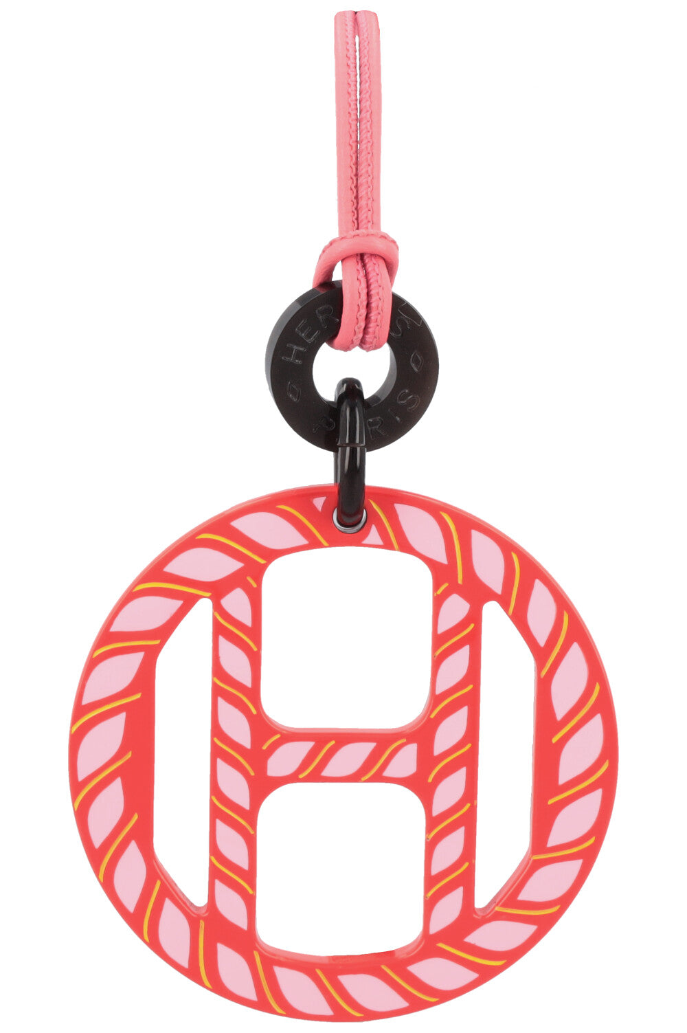 HERMÈS H Equipe Natique Necklace Pink Orange