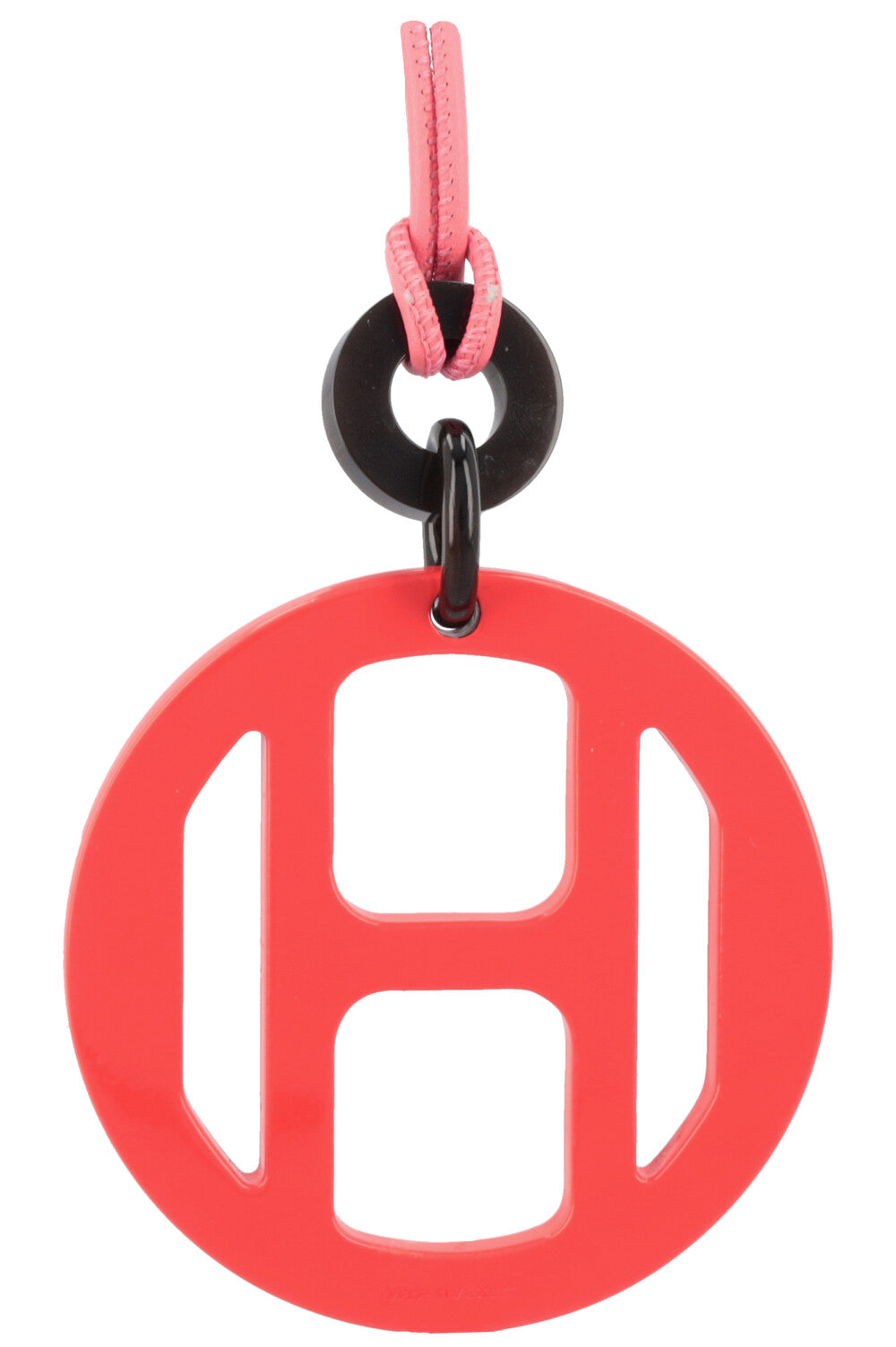 HERMÈS H Equipe Natique Necklace Pink Orange