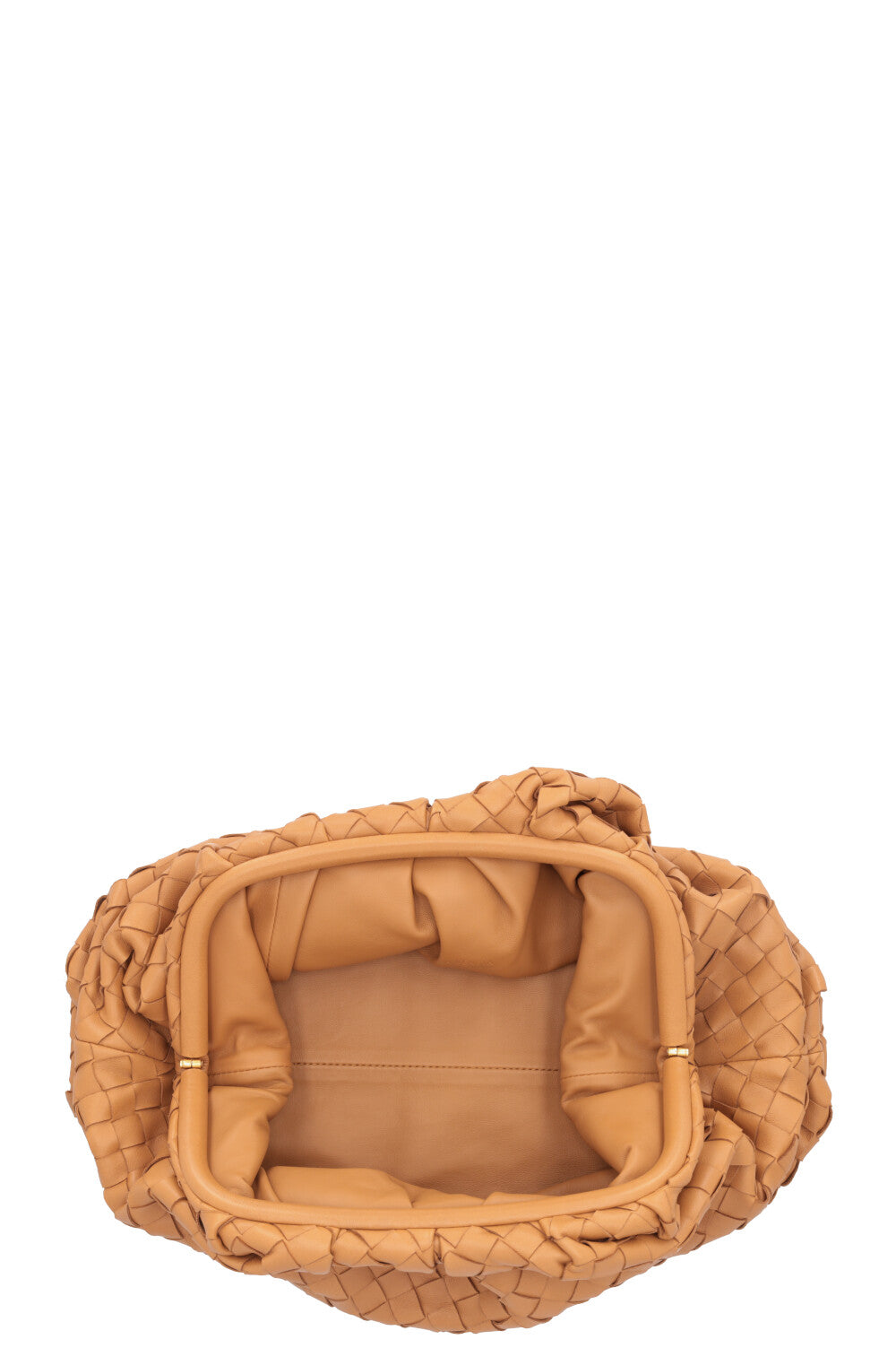 BOTTEGA VENETA The Pouch Intrecciato Camel