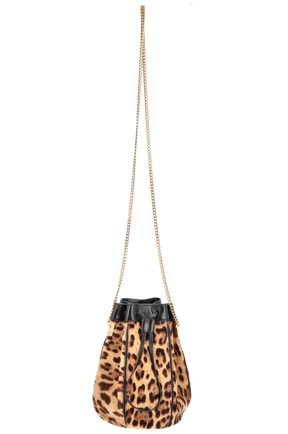 SAINT LAURENT Talitha Bucket Bag Small Cheetah