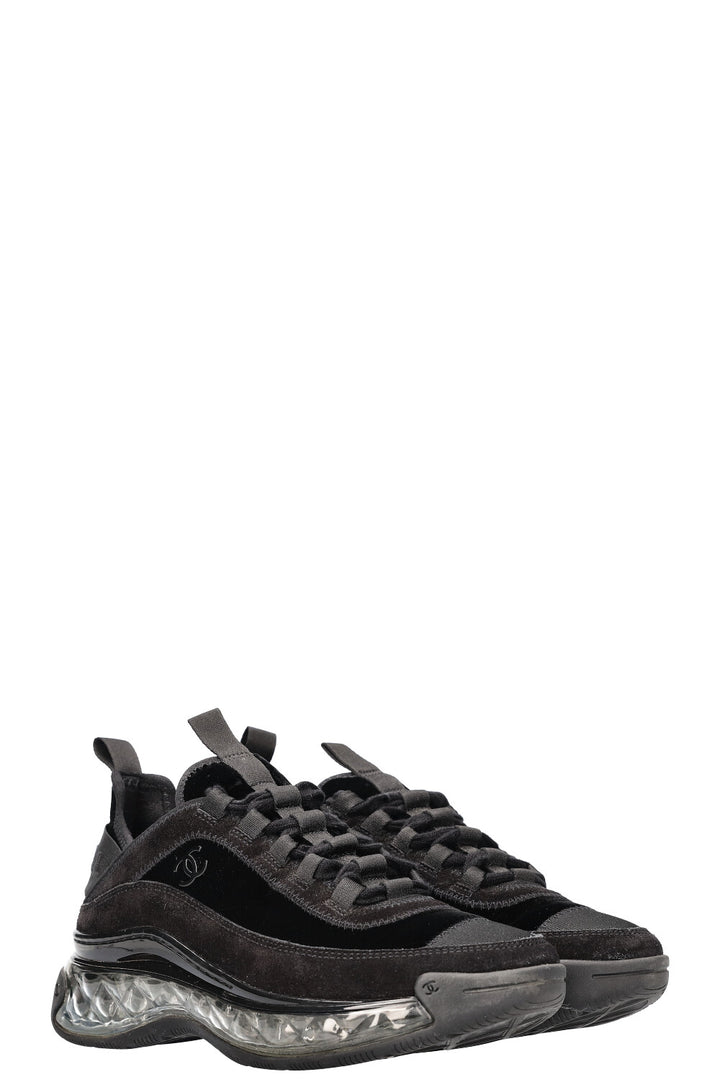 CHANEL Sneakers Velvet Black