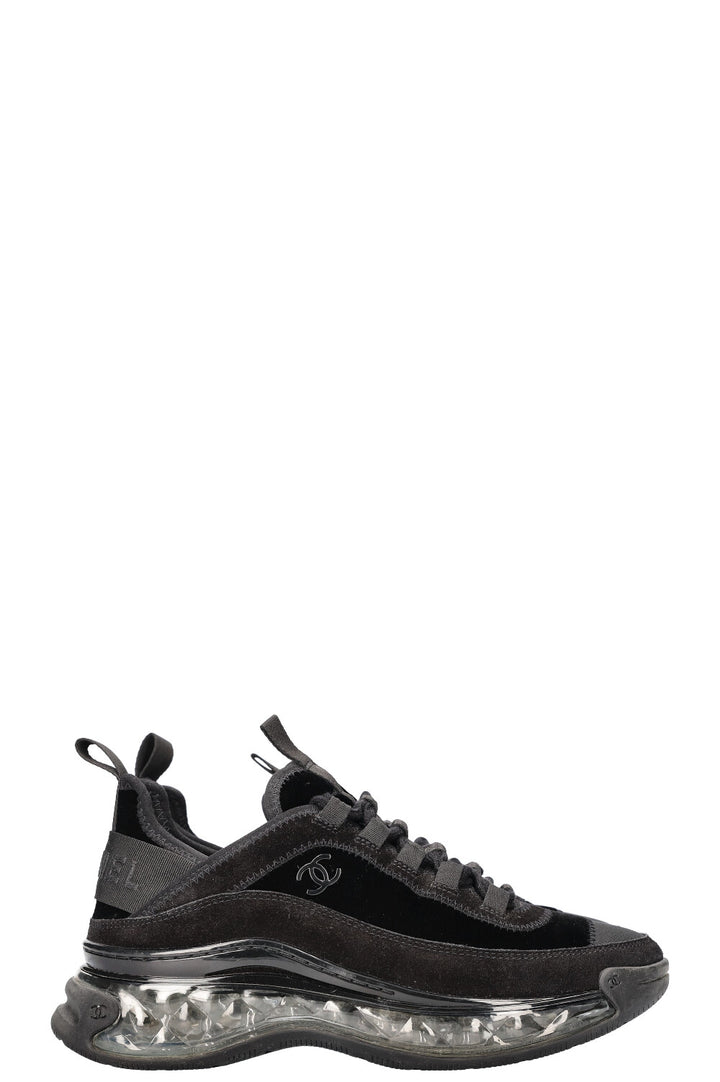 CHANEL Sneakers Velvet Black