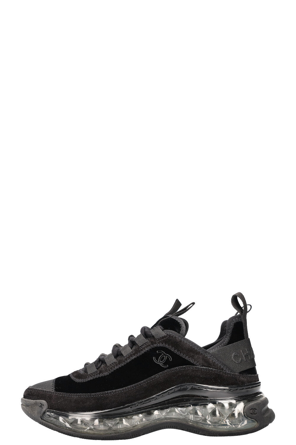 CHANEL Sneakers Velvet Black