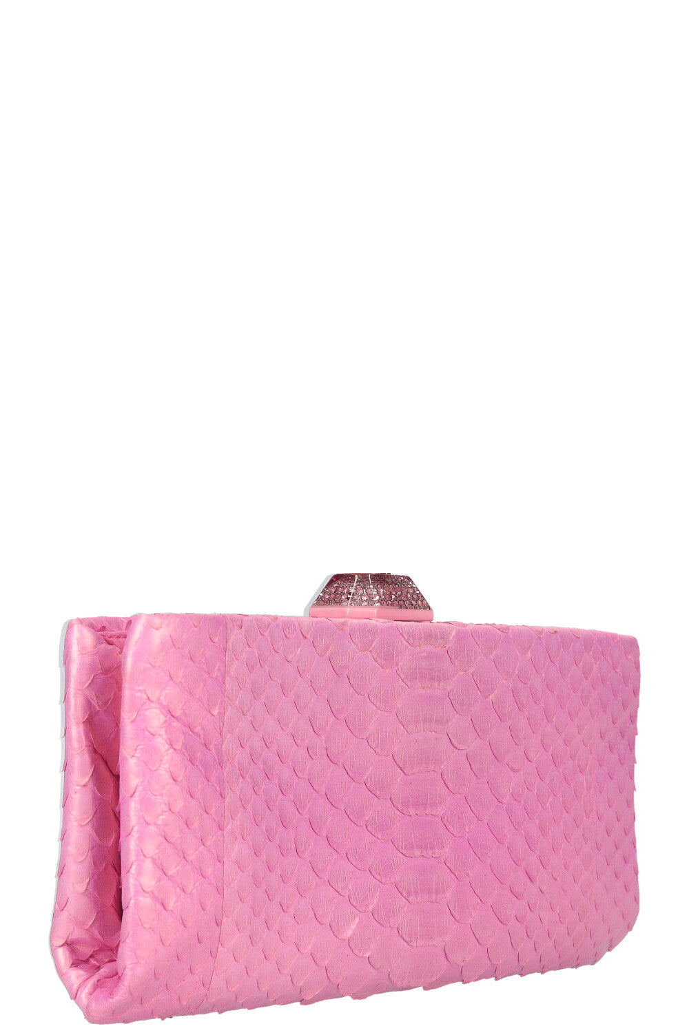 CHANEL Python Clutch Pink