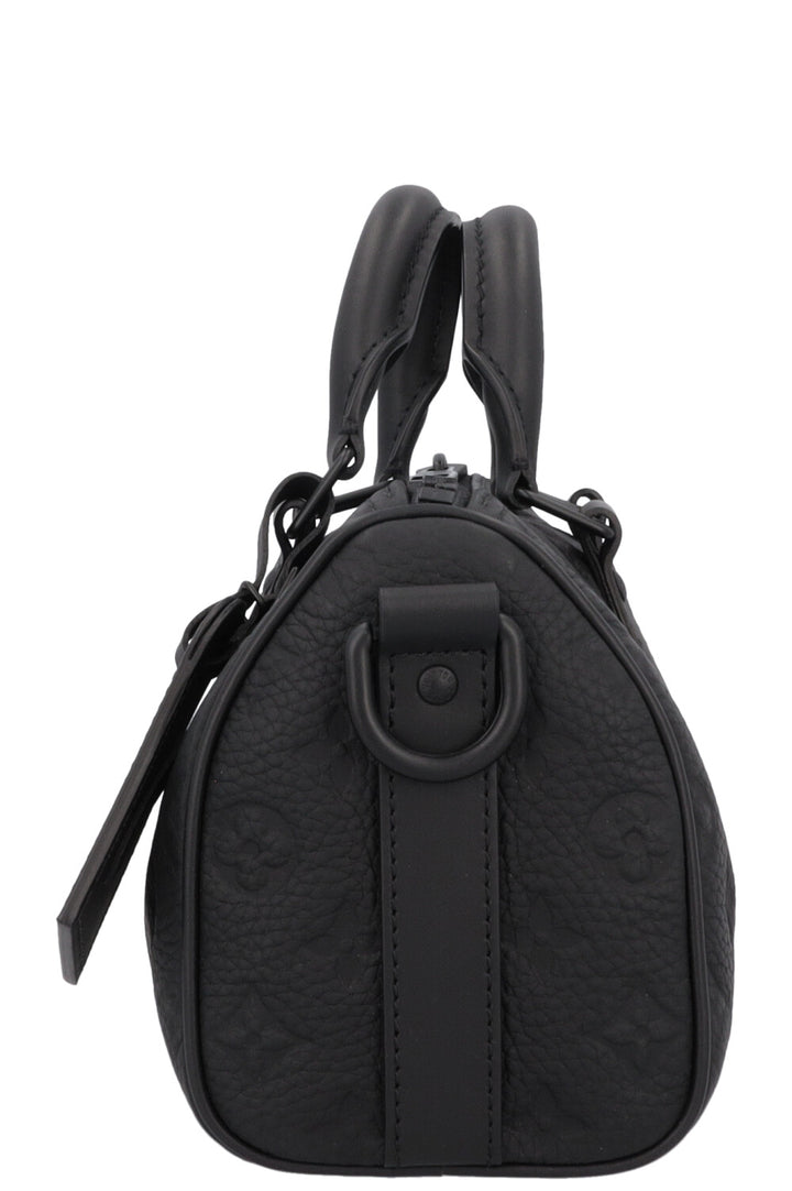 LOUIS VUITTON Keepall Bandoulière 25 MNG Empreinte Black