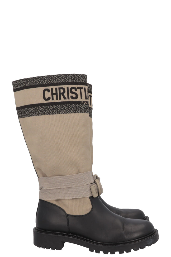 CHRISTIAN DIOR D-Major Boot Taupe Black