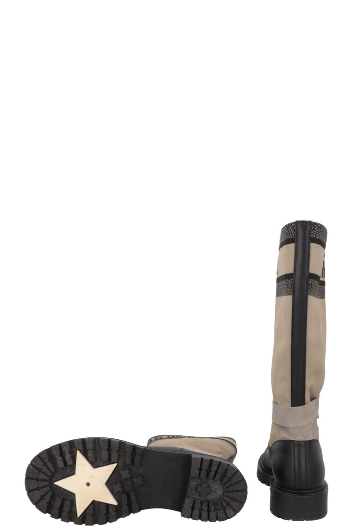 CHRISTIAN DIOR D-Major Boot Taupe Black