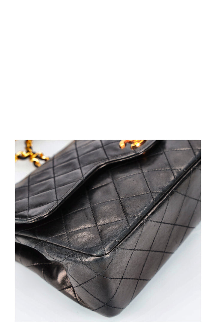 CHANEL Vintage Sac à Double Rabat Noir 1986-1989