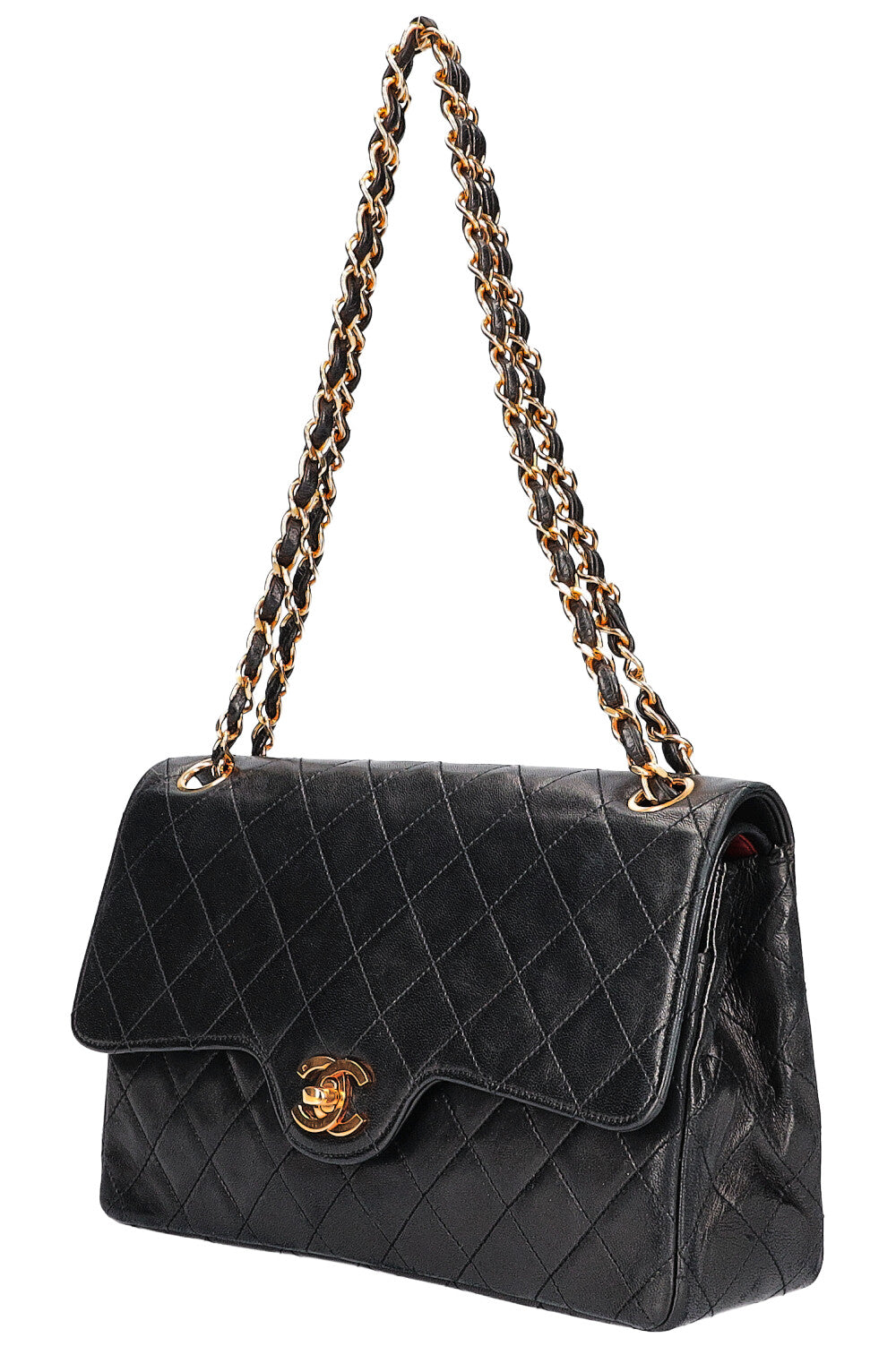 CHANEL Vintage Sac à Double Rabat Noir 1986-1989