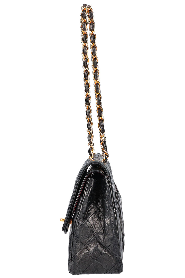 CHANEL Vintage Sac à Double Rabat Noir 1986-1989