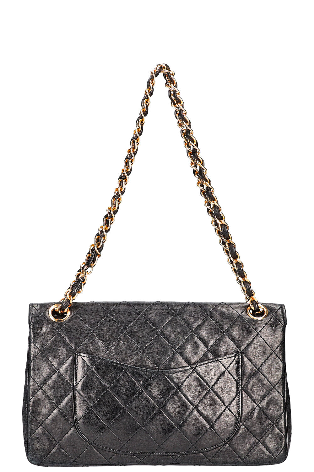 CHANEL Vintage Sac à Double Rabat Noir 1986-1989