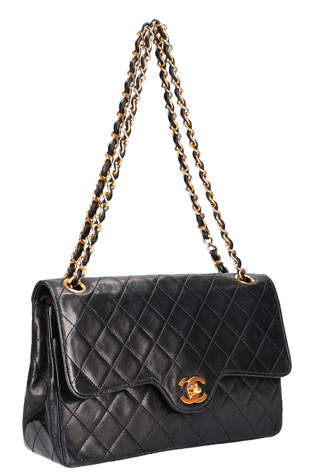 CHANEL Vintage Sac à Double Rabat Noir 1986-1989