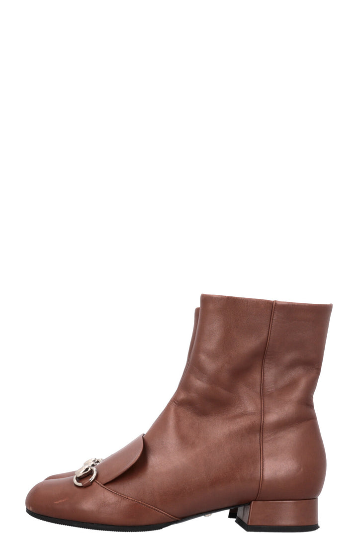 GUCCI Regent Horsebit Boots Brown