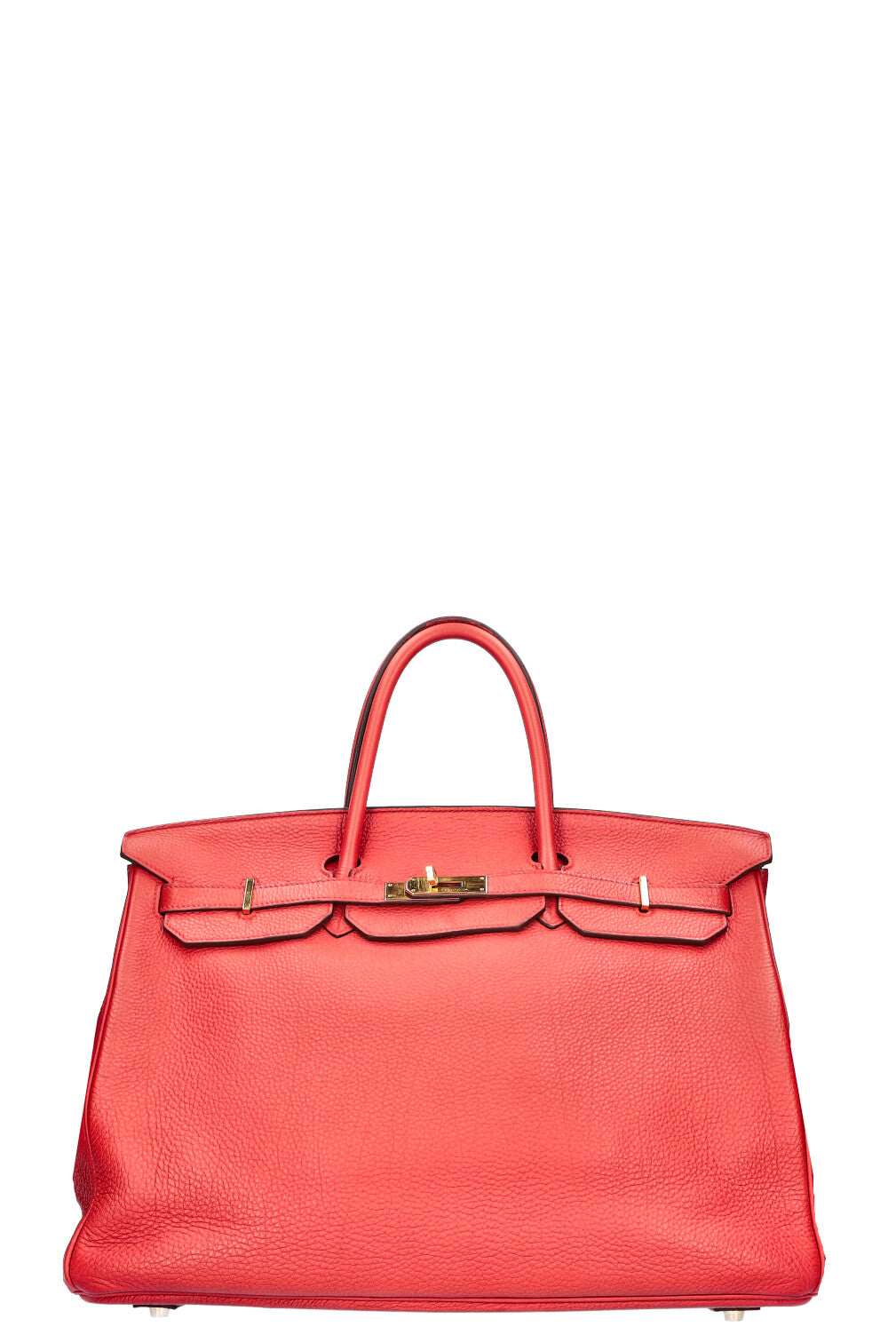 HERMÈS Birkin 40 Togo Rouge Casaque