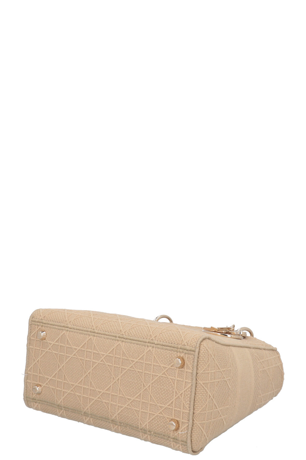 CHRISTIAN DIOR Lady Dior D-Lite Cannage Toile Sable