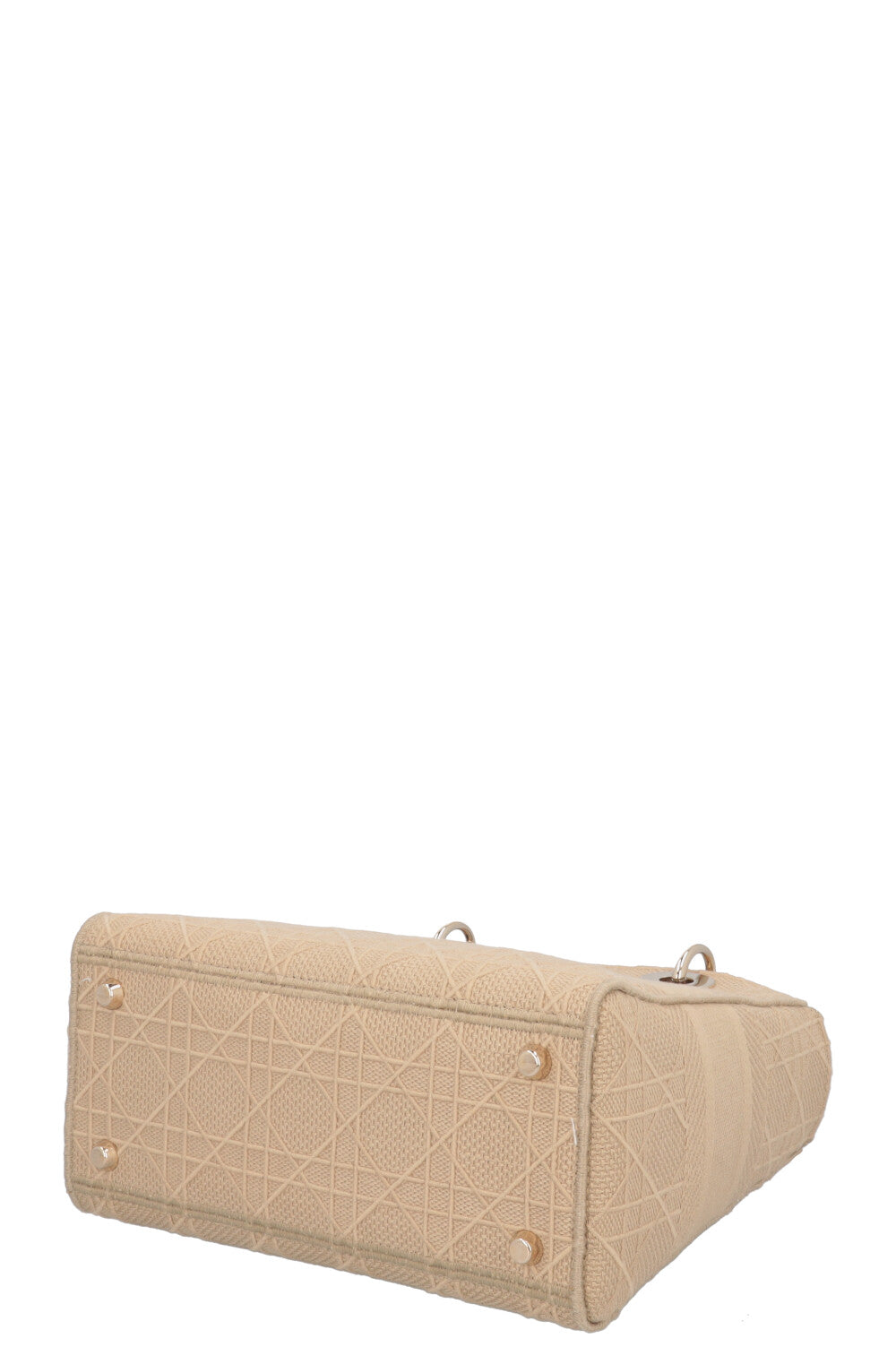 CHRISTIAN DIOR Lady Dior D-Lite Cannage Toile Sable