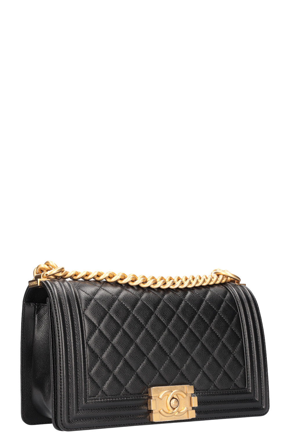 CHANEL Boy Bag Medium Caviar Black