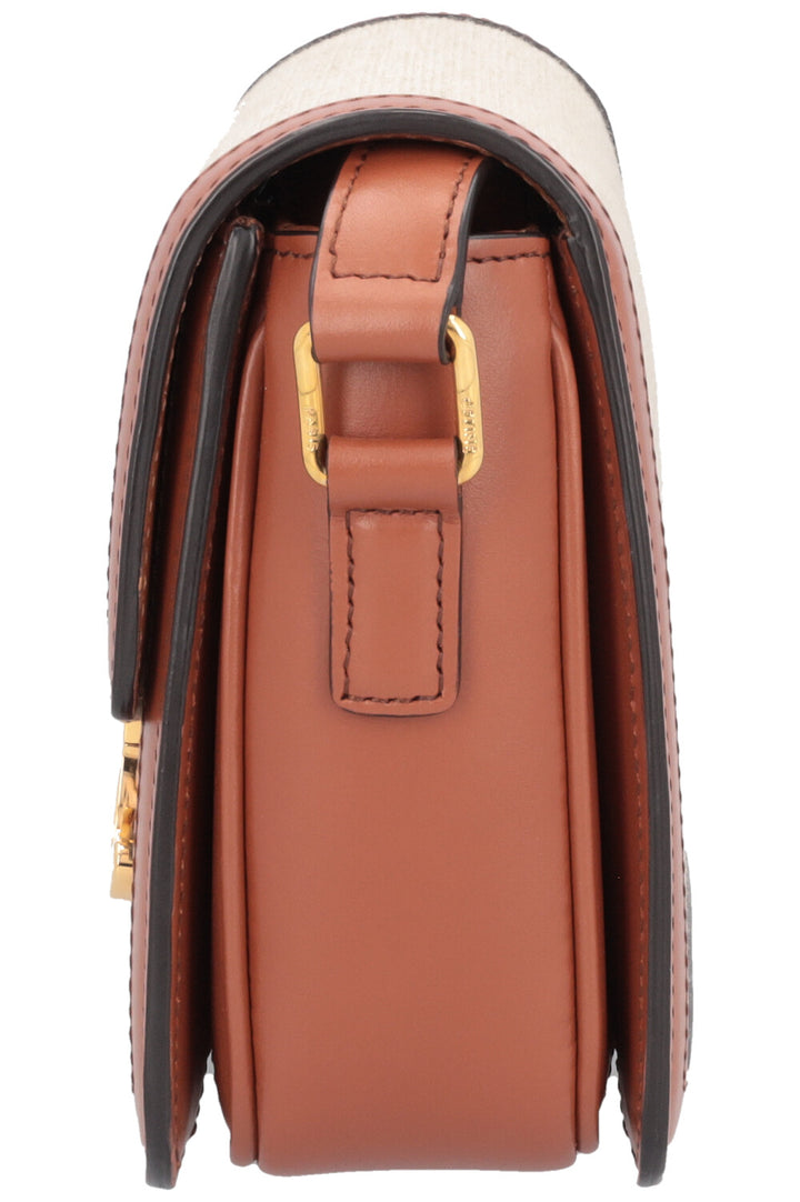 CELINE Teen Triomphe Crossbody Bag Raffia Leather