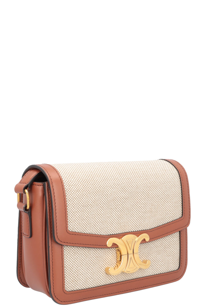 CELINE Teen Triomphe Crossbody Bag Raffia Leather
