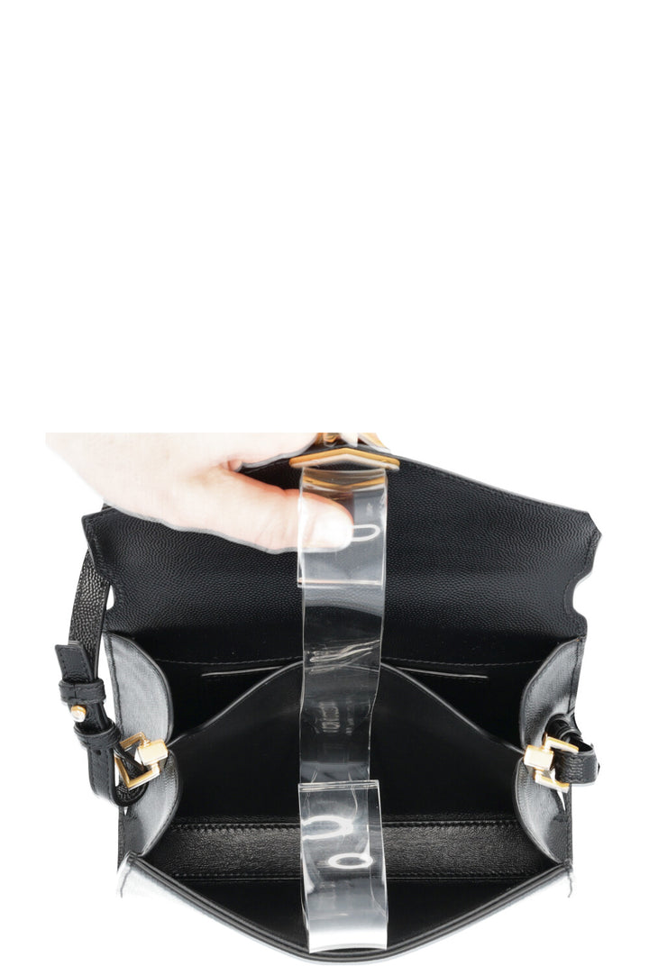 Saint Laurent Cassandra Mini Box Leather Black