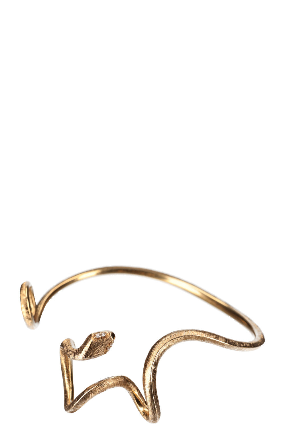 OLE LYNGGAARD Snakes Cuff 18k Yellow Gold Diamonds