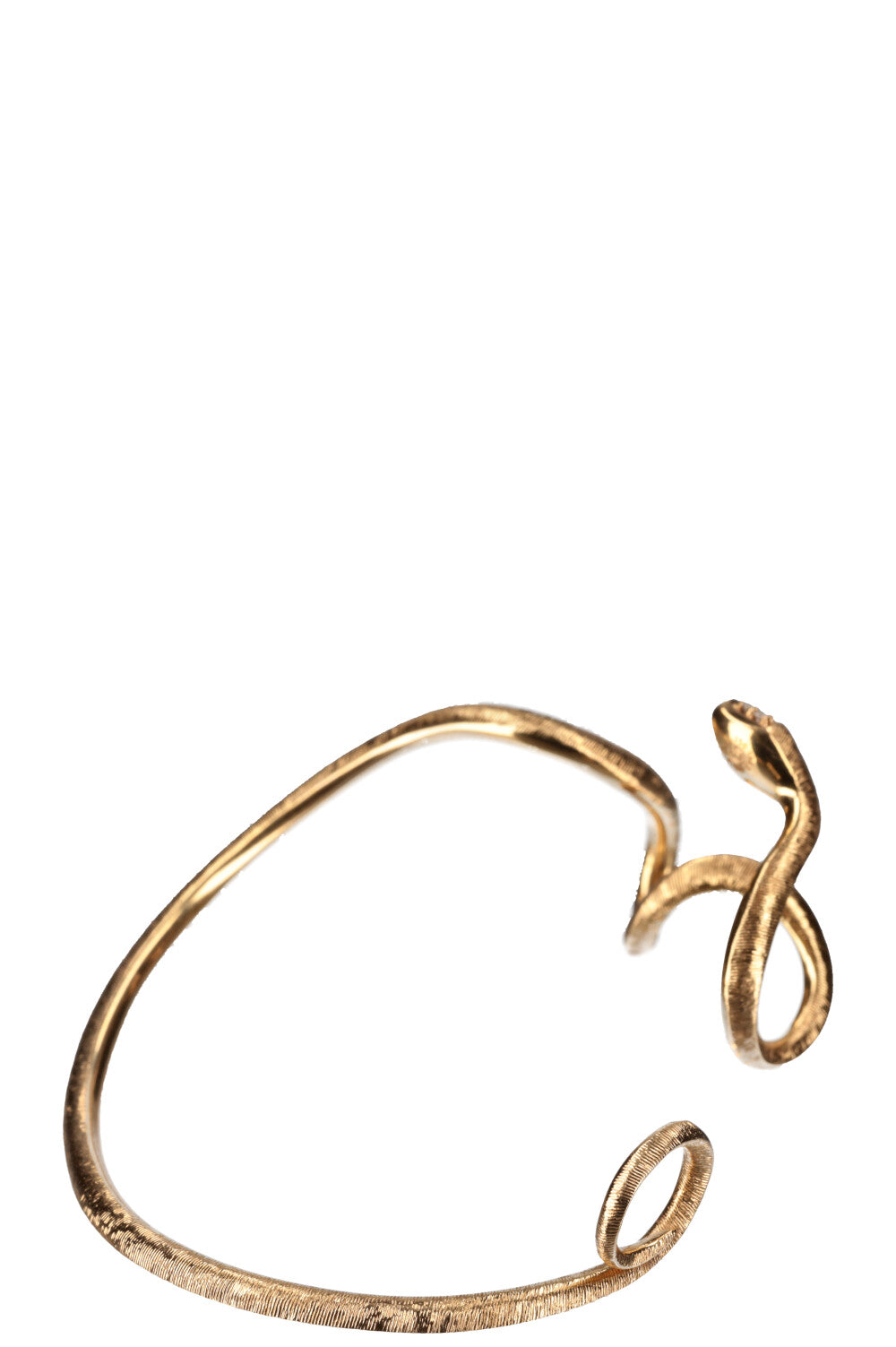 OLE LYNGGAARD Snakes Cuff 18k Yellow Gold Diamonds