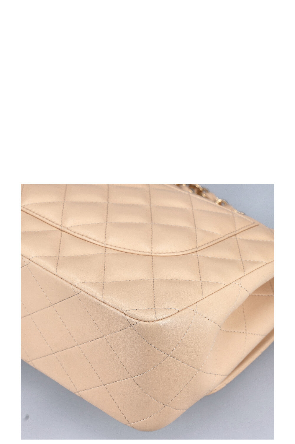 CHANEL Large Double Flap Bag Beige