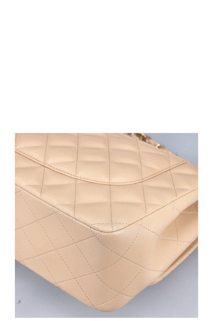 CHANEL Large Double Flap Bag Beige