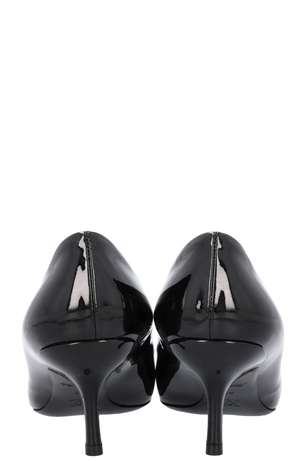 LOUIS VUITTON Crystal Toe Heels Black Patent
