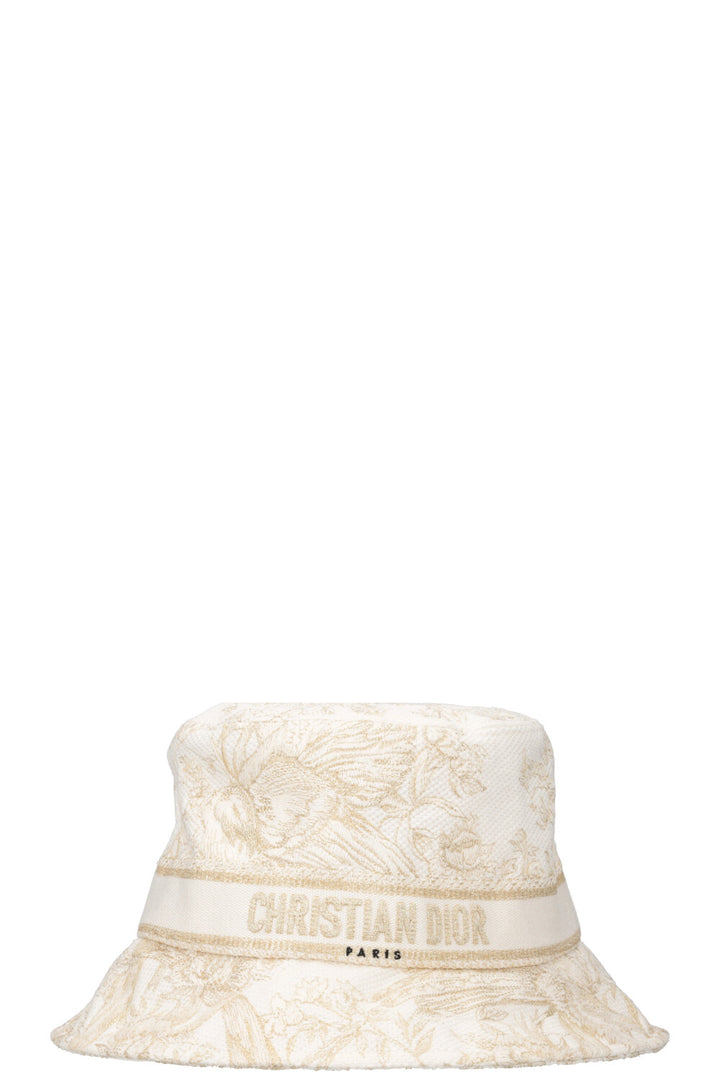 CHRISTIAN DIOR D-Bobby Bucket Hat Gold White