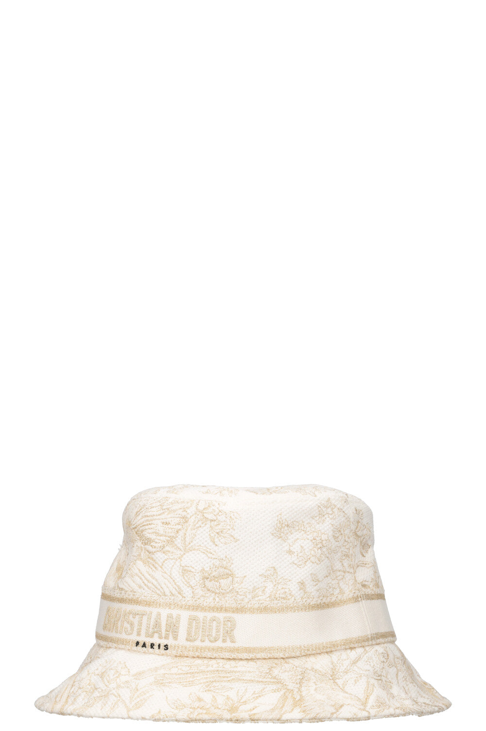 CHRISTIAN DIOR D-Bobby Bucket Hat Gold White