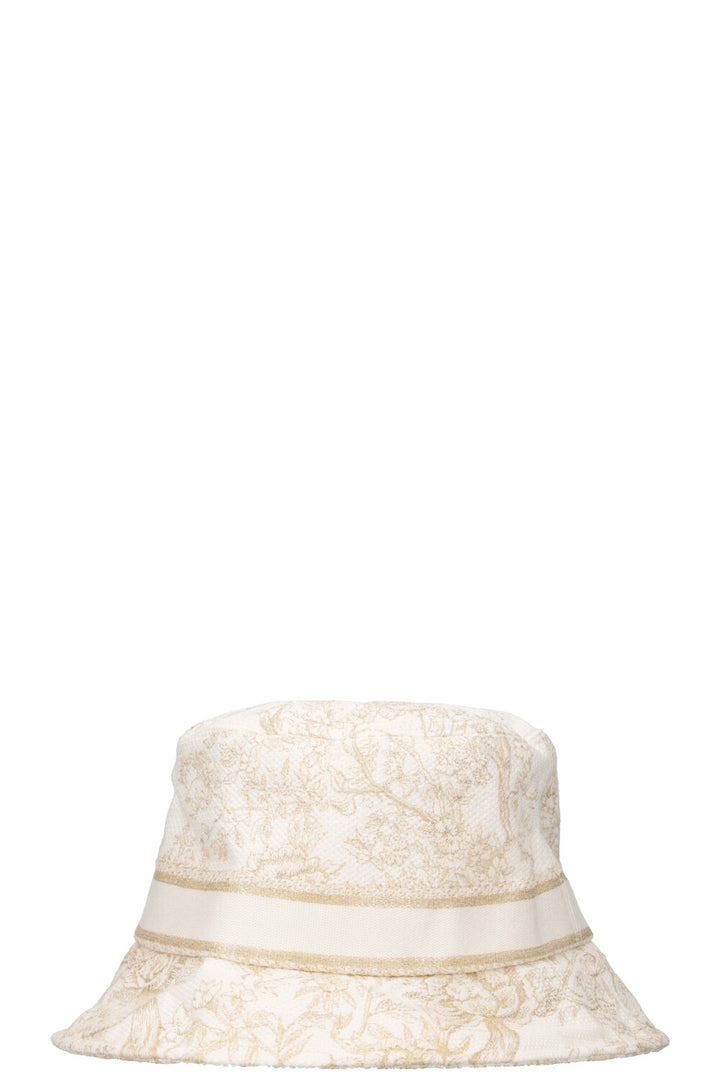 CHRISTIAN DIOR D-Bobby Bucket Hat Gold White