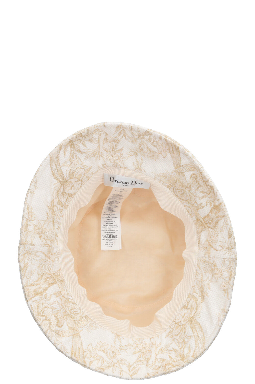 CHRISTIAN DIOR D-Bobby Bucket Hat Gold White – REAWAKE