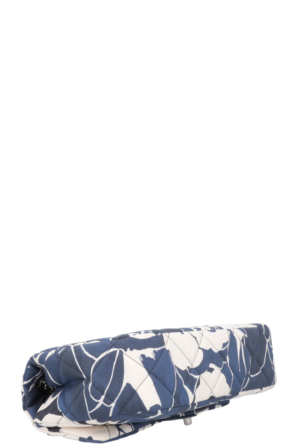 CHANEL Flowers Single Flap Bag 2022 Medium Canvas Blue