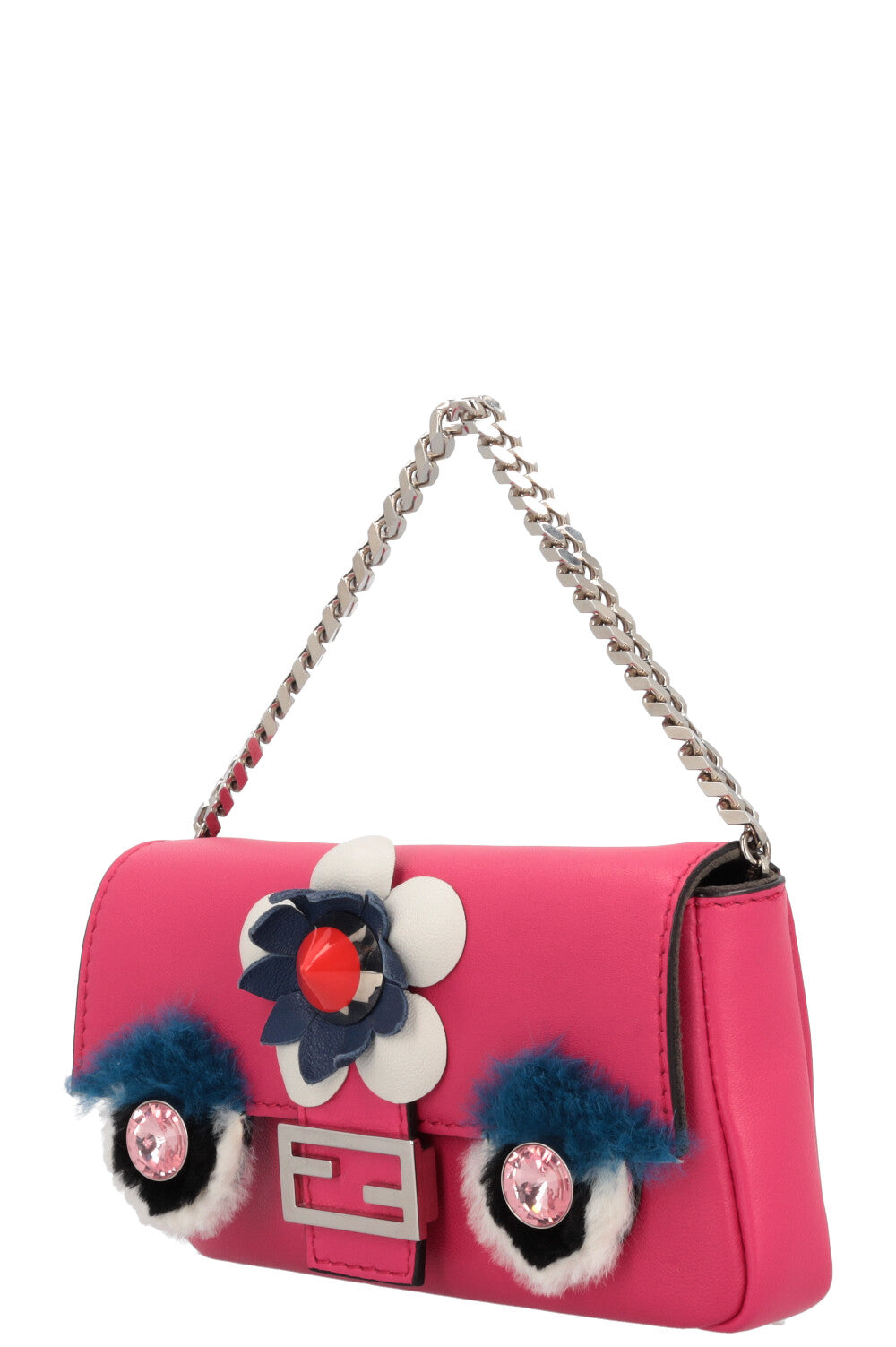 FENDI Micro Monster Baguette Rose
