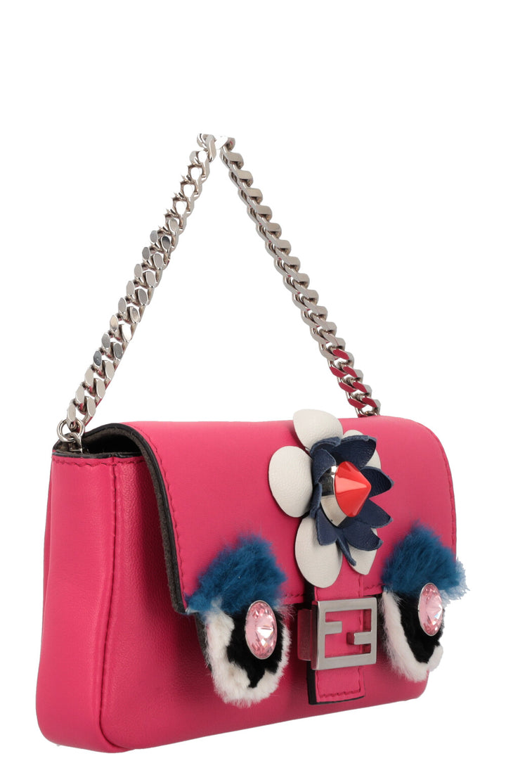 FENDI Micro Monster Baguette Rose