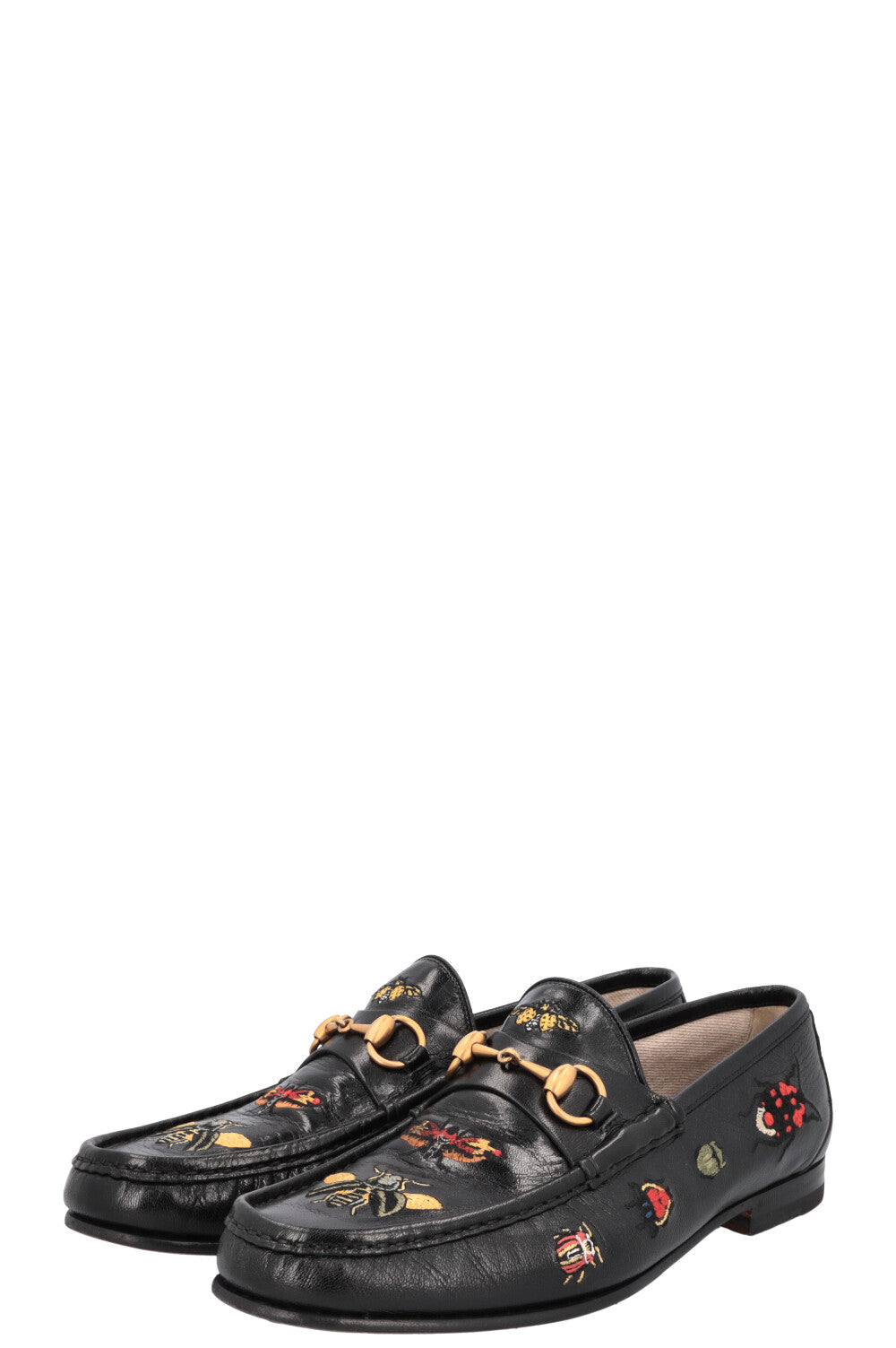 GUCCI Mocassins Bugs 1835 Cuir Noir