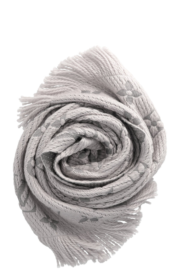 LOUIS VUITTON Logomania Scarf Light Grey