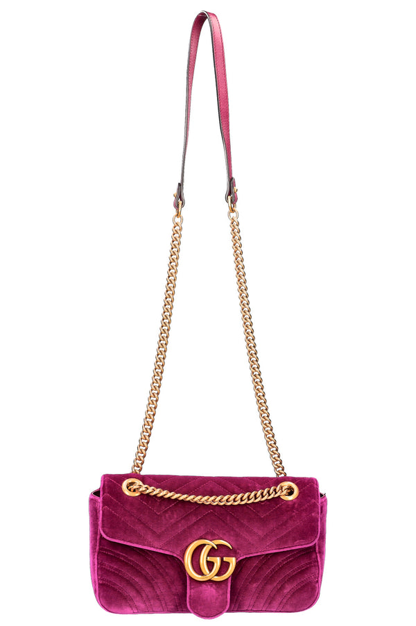 GUCCI Marmont Velours Fuchsia