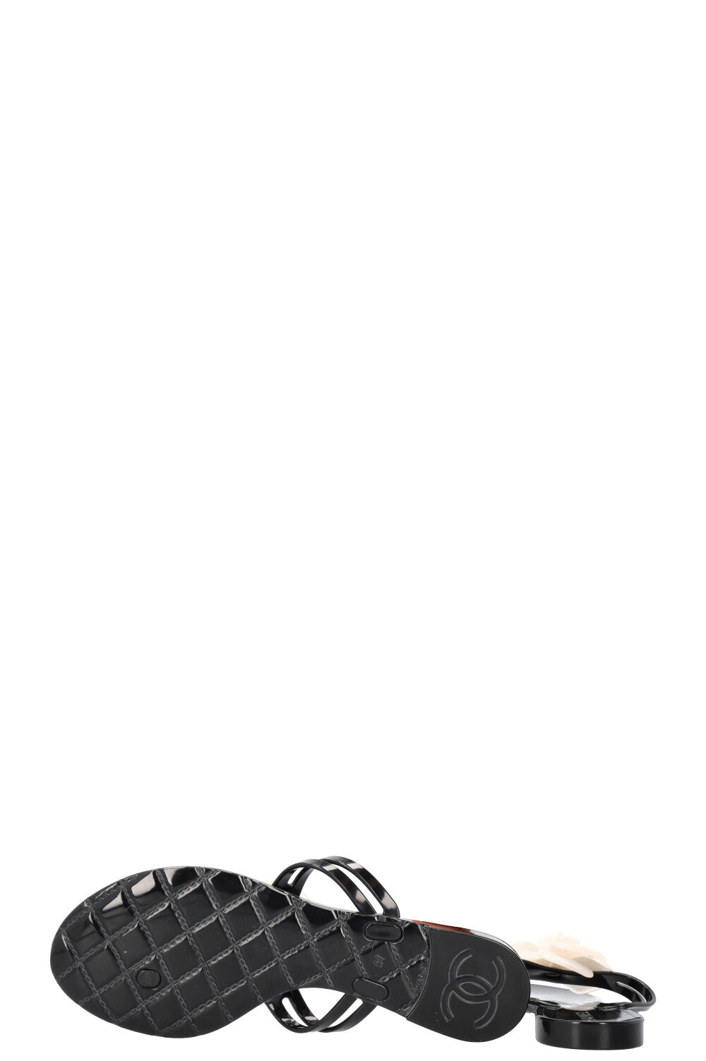 CHANEL Camelia Sandals Black