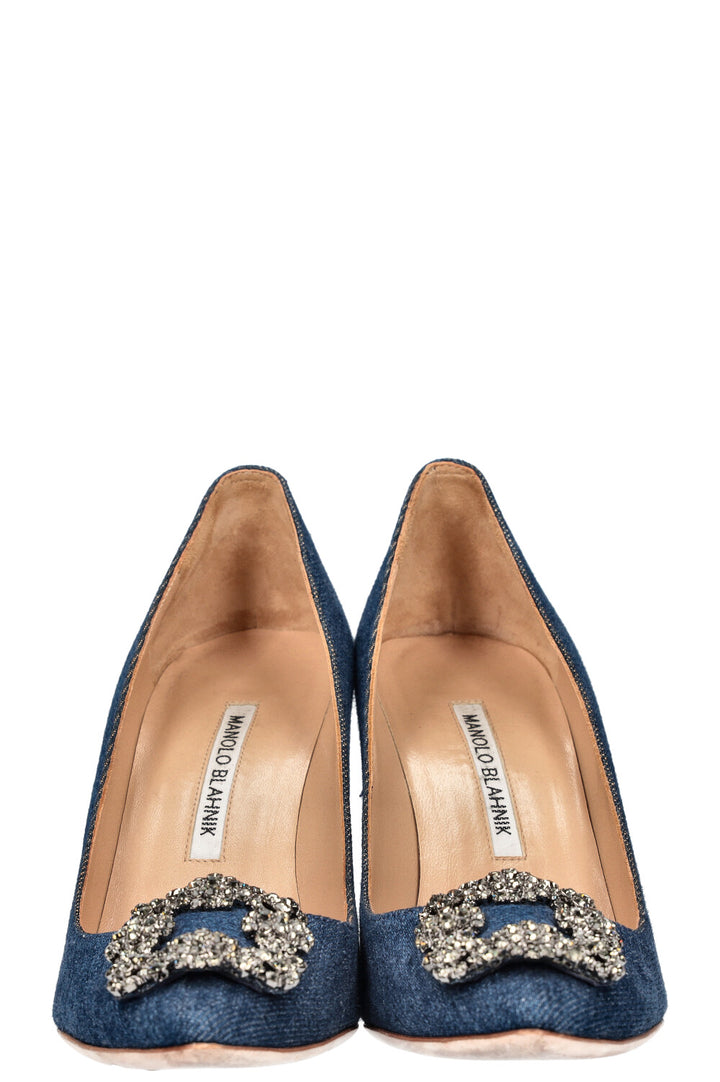 MANOLO BLAHNIK Hangisi Heels Denim