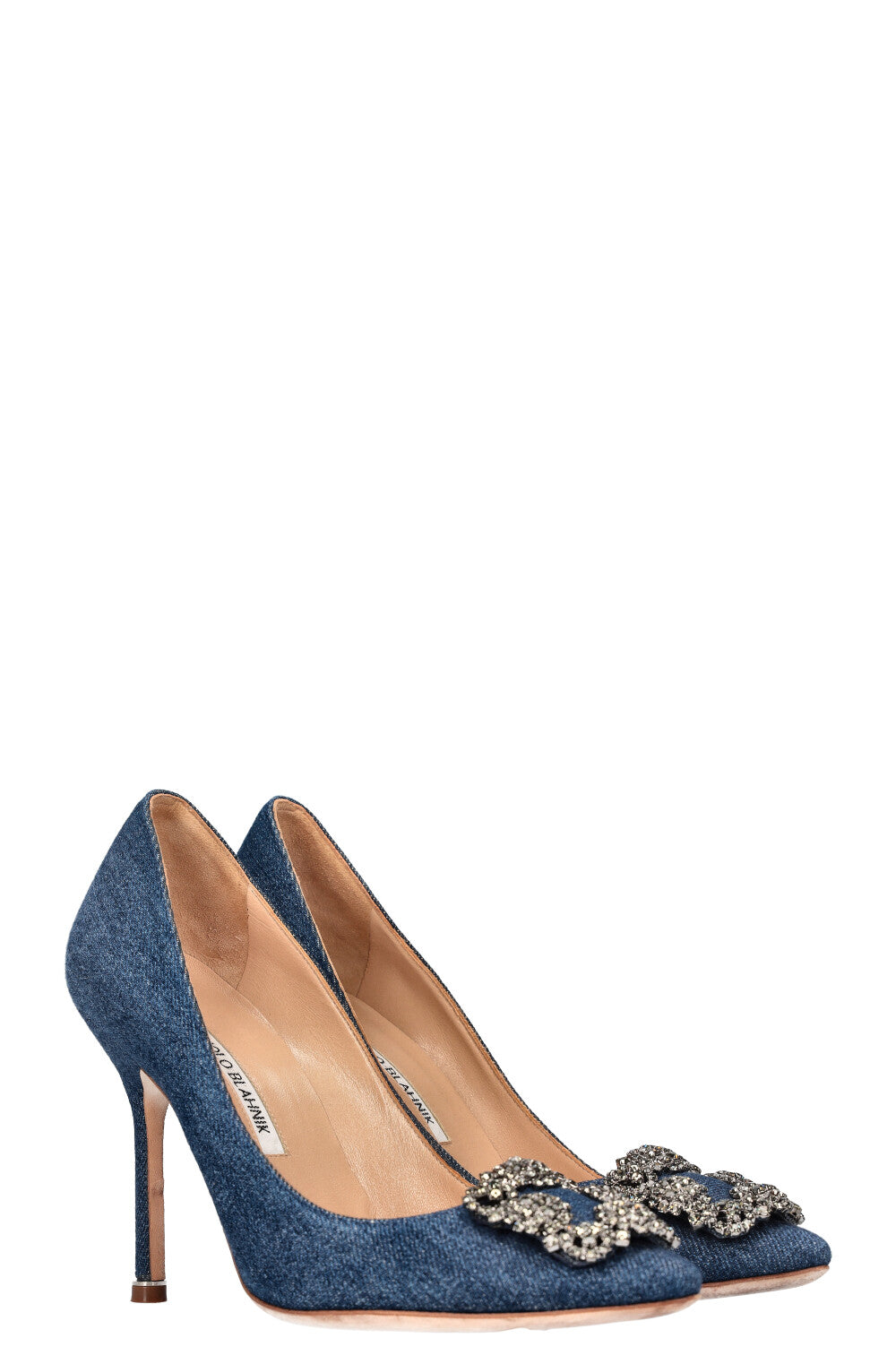 MANOLO BLAHNIK Hangisi Heels Denim