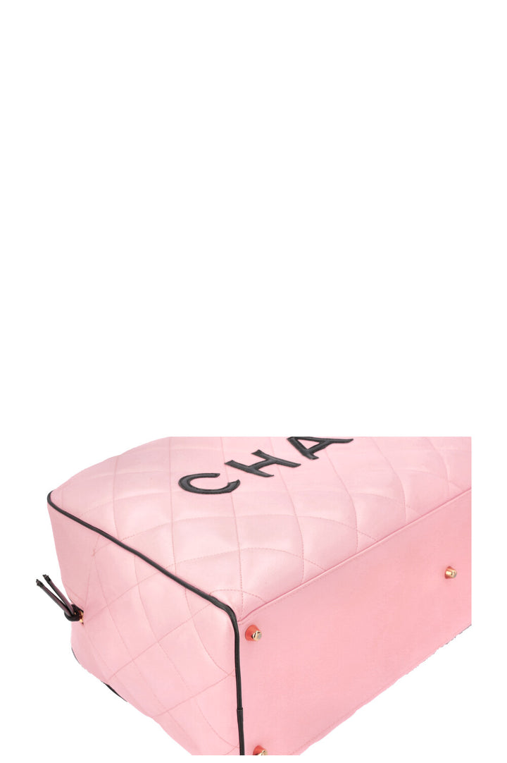 CHANEL Bowling Bag Calfskin Pink