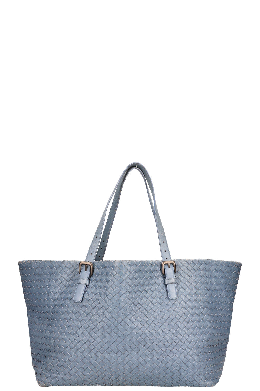 BOTTEGA VENETA Intrecciato Shopping Tote Blue