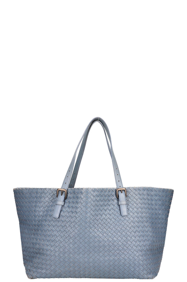 BOTTEGA VENETA Intrecciato Shopping Tote Blue