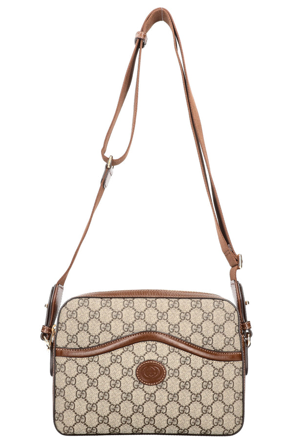 GUCCI Sac Messenger Toile Suprême Marron