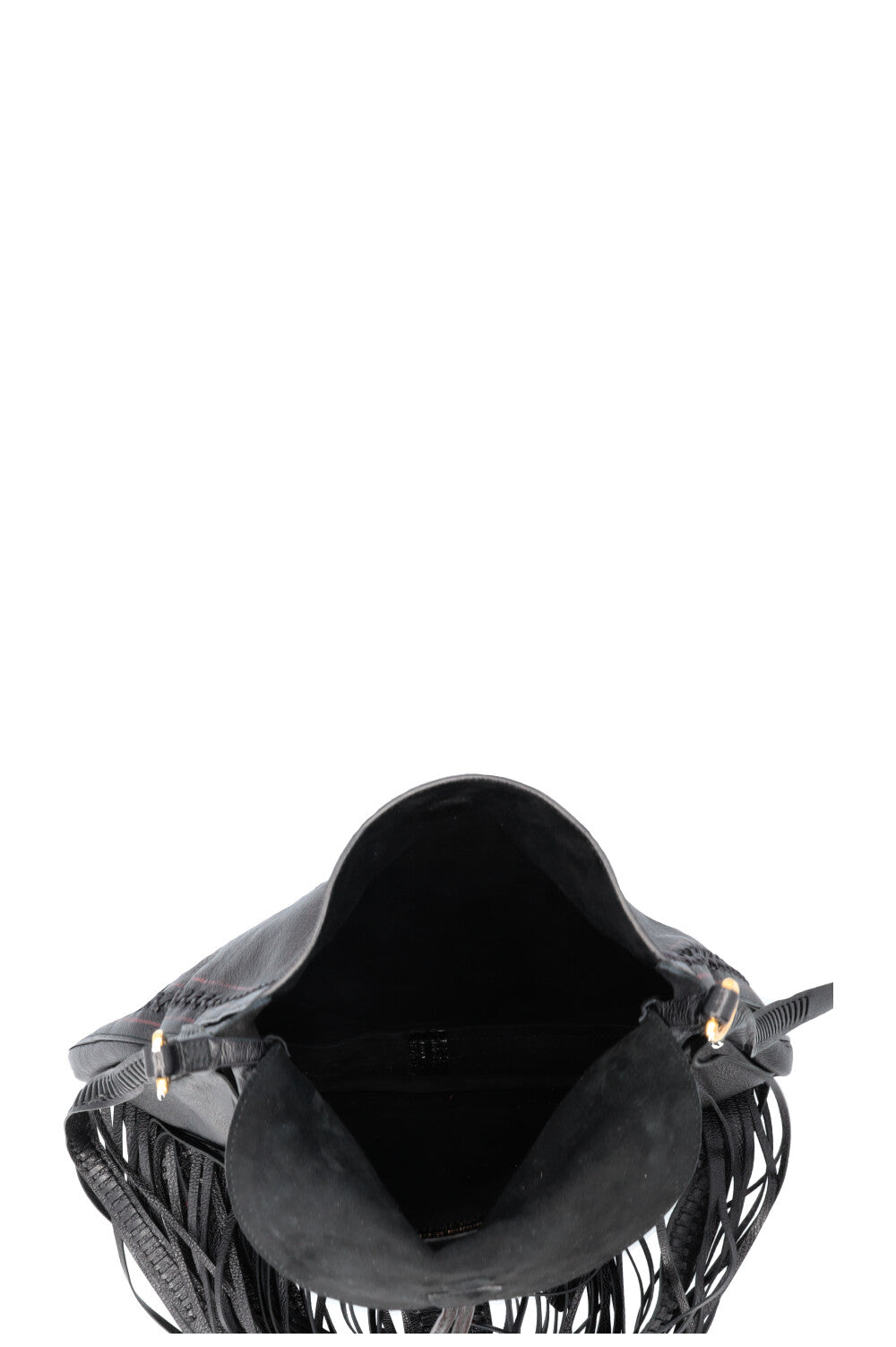 CHRISTIAN DIOR Niki De Saint Phalle Fringed Hobo Bag Leather Black
