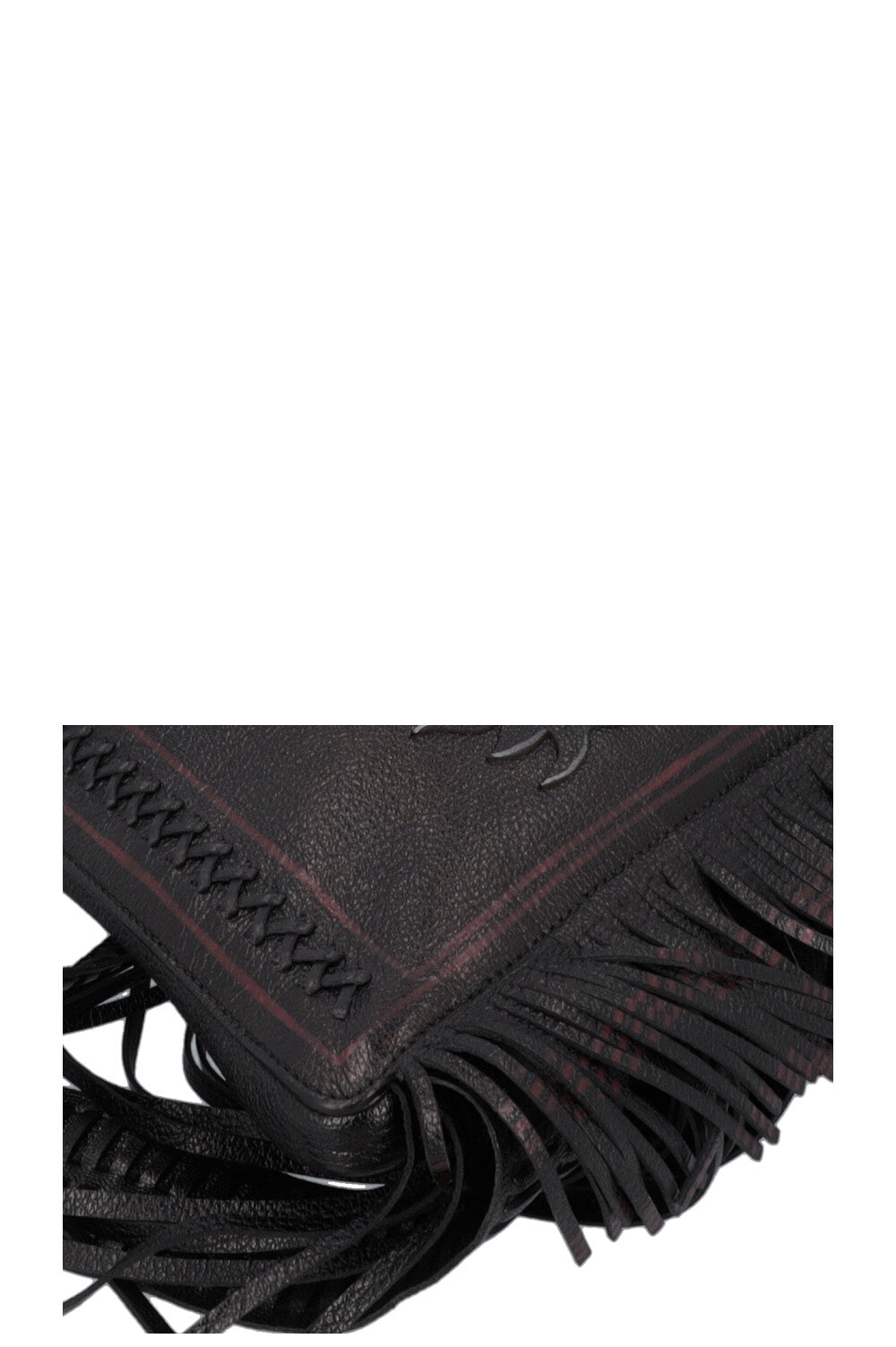 CHRISTIAN DIOR Niki De Saint Phalle Fringed Hobo Bag Leather Black