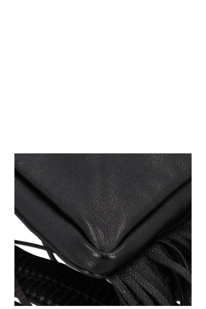 CHRISTIAN DIOR Niki De Saint Phalle Fringed Hobo Bag Leather Black
