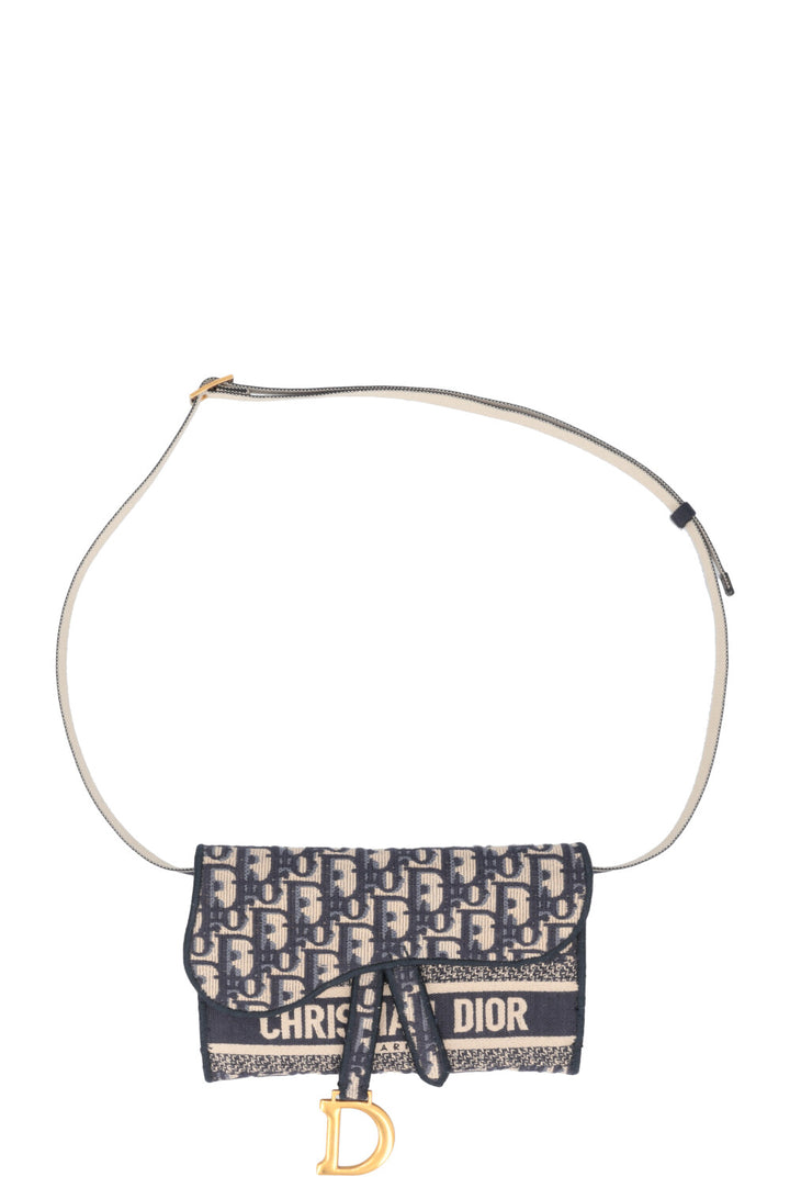 CHRISTIAN DIOR Saddle Belt Pouch Oblique Canvas